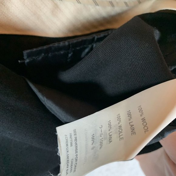J.CREW Dress Pants Women 8 Black 100% Wool Mid-Rise Classic Formal Straight 8515 - Picture 4 of 8